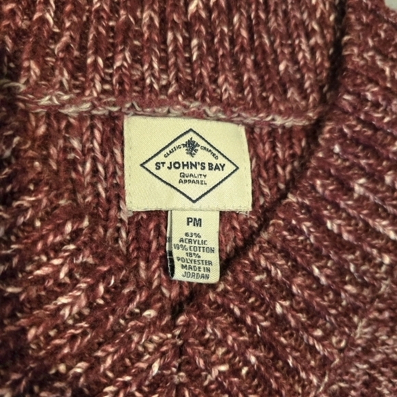 St. John's Bay‎ Women's Cable Knit Sweater - Size Petite Medium - Picture 10 of 10